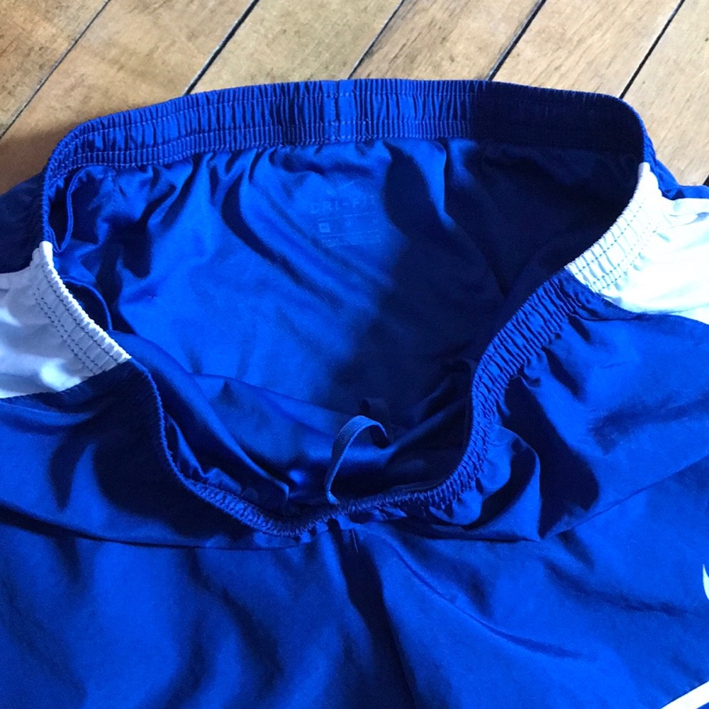 Nike Women’s Royal Blue and White Athletic Shorts - Picture 3 of 7